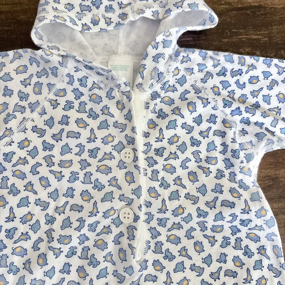 VINTAGE HANNA ANDERSSON BABY HOODED BUNTING GOWN
